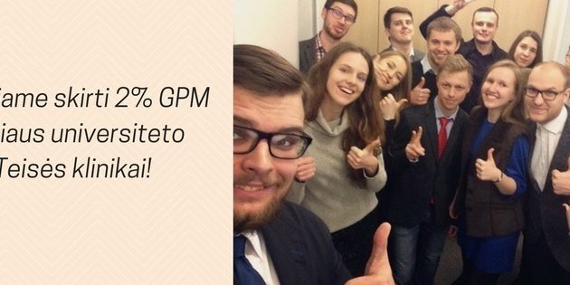 Kviečiame skirti 2% GPM Vilniaus universiteto Teisės klinikai!